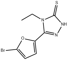 5-(5-BROMO-2-FURYL)-4-ETHYL-4H-1,2,4-TRIAZOLE-3-THIOL Struktur