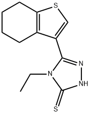 4-ETHYL-5-(4,5,6,7-TETRAHYDRO-1-BENZOTHIEN-3-YL)-4H-1,2,4-TRIAZOLE-3-THIOL Struktur