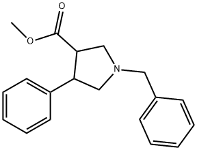 METHYL 1-BENZYL-4-PHENYLPYRROLIDINE-3-CARBOXYLATE Struktur