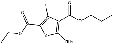 2-ETHYL 4-PROPYL 5-AMINO-3-METHYLTHIOPHENE-2,4-DICARBOXYLATE Struktur