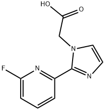 [2-(6-FLUOROPYRIDIN-2-YL)IMIDAZOL-1-YL]ACETIC ACID Struktur