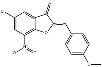 3(2H)-BENZOFURANONE, 5-CHLORO-2-[(4-METHOXYPHENYL)METHYLENE]-7-NITRO- Struktur