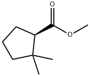 Cyclopentanecarboxylic acid, 2,2-dimethyl-, methyl ester, (1R)- (9CI) Struktur