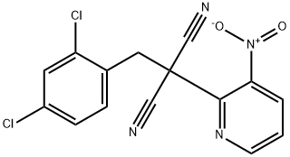 2-(2,4-dichlorobenzyl)-2-(3-nitro-2-pyridinyl)malononitrile Struktur