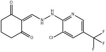 2-({2-[3-chloro-5-(trifluoromethyl)-2-pyridinyl]hydrazino}methylene)-1,3-cyclohexanedione Struktur