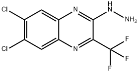 6,7-dichloro-2-hydrazino-3-(trifluoromethyl)quinoxaline Struktur