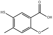 5-mercapto-2-methoxy-4-methylbenzoic acid Struktur