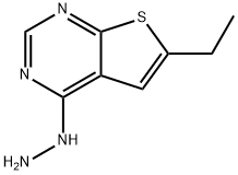 Thieno[2,3-d]pyrimidin-4(1H)-one, 6-ethyl-, hydrazone (9CI) Struktur