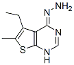 Thieno[2,3-d]pyrimidin-4(1H)-one, 5-ethyl-6-methyl-, hydrazone (9CI) Struktur