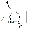 Carbamic acid, [(1S)-1-(cyanohydroxymethyl)propyl]-, 1,1-dimethylethyl ester Struktur