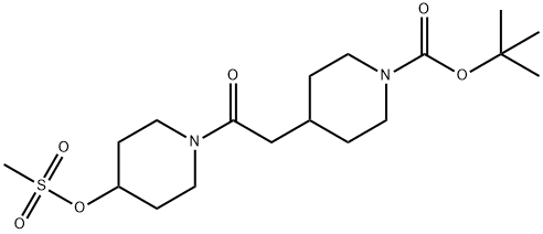 TERT-BUTYL 4-{2-[4-(MESYLOXY)PIPERIDIN-1-YL]-2-OXOETHYL}PIPERIDINE-1-CARBOXYLATE Struktur