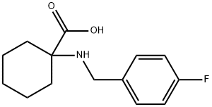 1-(4-FLUORO-BENZYLAMINO)-CYCLOHEXANECARBOXYLIC ACID HYDROCHLORIDE Struktur