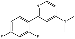 2-(2,4-difluorophenyl)-4-dimethylaminopyridine Struktur