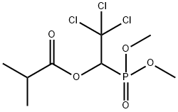 Isobutyric acid 2,2,2-trichloro-1-(dimethoxyphosphinyl)ethyl ester Struktur