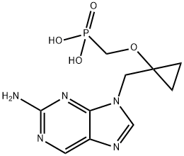 PHOSPHONIC ACID, [[[1-[(2-AMINO-9H-PURIN-9-YL)METHYL]CYCLOPROPYL]OXY]METHYL]- (9CI) Struktur