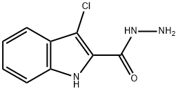 1H-Indole-2-carboxylicacid,3-chloro-,hydrazide(9CI) Struktur