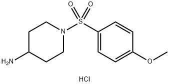 1-(4-METHOXY-BENZENESULFONYL)-PIPERIDIN-4-YLAMINE HCL Struktur