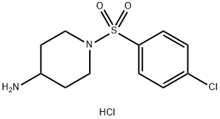 1-(4-CHLORO-BENZENESULFONYL)-PIPERIDIN-4-YLAMINE HYDROCHLORIDE Struktur