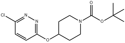 4-(6-Chloro-pyridazin-3-yloxy)-piperidine-1-carboxylic acid tert-butyl ester, 98+% C14H20ClN3O3, MW: 313.78 Struktur