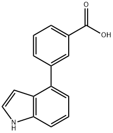 3-(1H-Indol-4-yl)benzoic acid Struktur