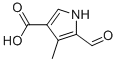 1H-Pyrrole-3-carboxylic acid, 5-formyl-4-methyl- (9CI) Struktur