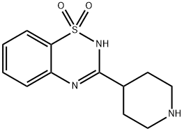 2H-1,2,4-Benzothiadiazine, 3-(4-piperidinyl)-, 1,1-dioxide Struktur