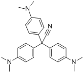 4-(N,N-DIMETHYLAMINO)-A,A-BIS[4-(DIMETHYL AMINO)PHENYL]-BENZENE ACETONITRILE Struktur