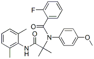 Benzamide, N-[2-[(2,6-dimethylphenyl)amino]-1,1-dimethyl-2-oxoethyl]-2-fluoro-N-(4-methoxyphenyl)- (9CI) Struktur