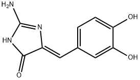 4H-Imidazol-4-one, 2-amino-5-[(3,4-dihydroxyphenyl)methylene]-1,5-dihydro-, (5Z)- (9CI) Struktur