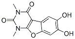 Benzofuro[2,3-d]pyrimidine-2,4(1H,3H)-dione,  6,7-dihydroxy-1,3-dimethyl- Struktur