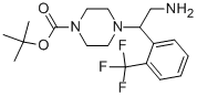 1-BOC-4-[2-AMINO-1-[2-(TRIFLUOROMETHYL)PHENYL]ETHYL]-PIPERAZINE Struktur