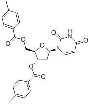 2'-DEOXY-3',5'-DI-O-(4-METHYLBENZOYL)-URIDINE Struktur