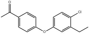 1-[4-(4-CHLORO-3-ETHYL-PHENOXY)-PHENYL]-ETHANONE Struktur