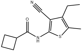 Cyclobutanecarboxamide, N-(3-cyano-4-ethyl-5-methyl-2-thienyl)- (9CI) Struktur