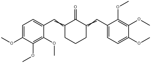 CYCLOHEXANONE, 2,6-BIS[(2,3,4-TRIMETHOXYPHENYL)METHYLENE]- Struktur