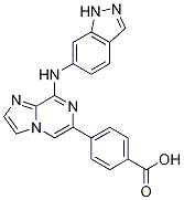 Benzoicacid,4-[8-(1H-indazol-6-ylaMino)iMidazo[1,2-a]pyrazin-6-yl]- Struktur