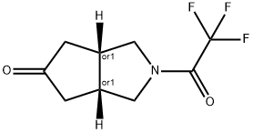 Cyclopenta[c]pyrrol-5(1H)-one, hexahydro-2-(trifluoroacetyl)-, (3aR,6aS)-rel- (9CI) Struktur