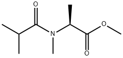 Alanine,  N-methyl-N-(2-methyl-1-oxopropyl)-,  methyl  ester Struktur