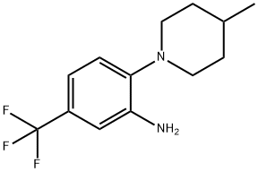 2-(4-Methyl-1-piperidinyl)-5-(trifluoromethyl)-phenylamine Struktur