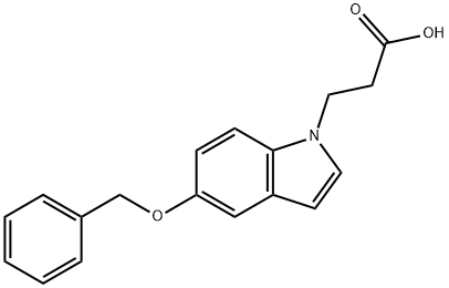 3-[5-(Benzyloxy)-1H-indol-1-yl]propanoic acid Struktur