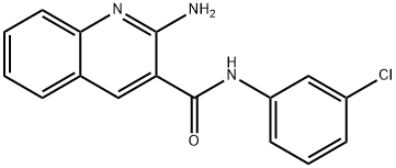 2-amino-N-(3-chlorophenyl)quinoline-3-carboxamide Struktur