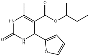 5-Pyrimidinecarboxylicacid,4-(2-furanyl)-1,2,3,4-tetrahydro-6-methyl-2-oxo-,1-methylpropylester(9CI) Struktur