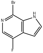 1H-Pyrrolo[2,3-c]pyridine, 7-broMo-4-fluoro- Struktur