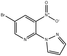 5-Bromo-3-nitro-2-(1H-pyrazol-1-yl)pyridine 98% Struktur