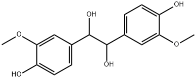 1,2-Bis(3-methoxy-4-hydroxyphenyl)-1,2-ethanediol Struktur