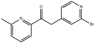 2-(2-BROMOPYRIDIN-4-YL)-1-(6-METHYLPYRIDIN-2-YL)ETHANONE Struktur