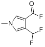 1H-Pyrrole-3-carbonyl fluoride, 4-(difluoromethyl)-1-methyl- (9CI) Struktur