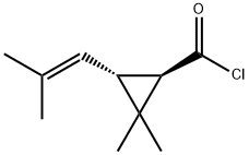 (1R-trans)-2,2-dimethyl-3-(2-methylprop-1-enyl)cyclopropanecarbonyl chloride Struktur