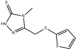 4-METHYL-5-[(2-THIENYLTHIO)METHYL]-4H-1,2,4-TRIAZOLE-3-THIOL Struktur