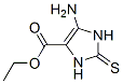 1H-Imidazole-4-carboxylicacid,5-amino-2,3-dihydro-2-thioxo-,ethylester Struktur